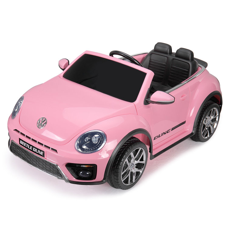 pink beetle ride on car